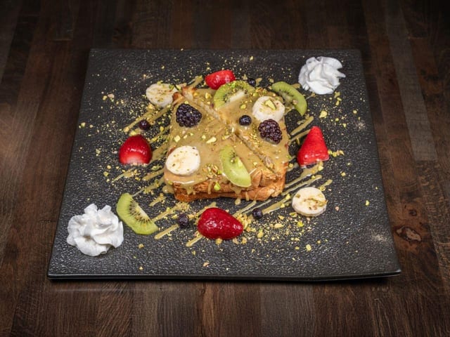 French Toast with Pistachio Cream.