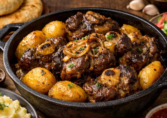 Kazan Dumgoza (Uzbek Oxtail Pot Roast).