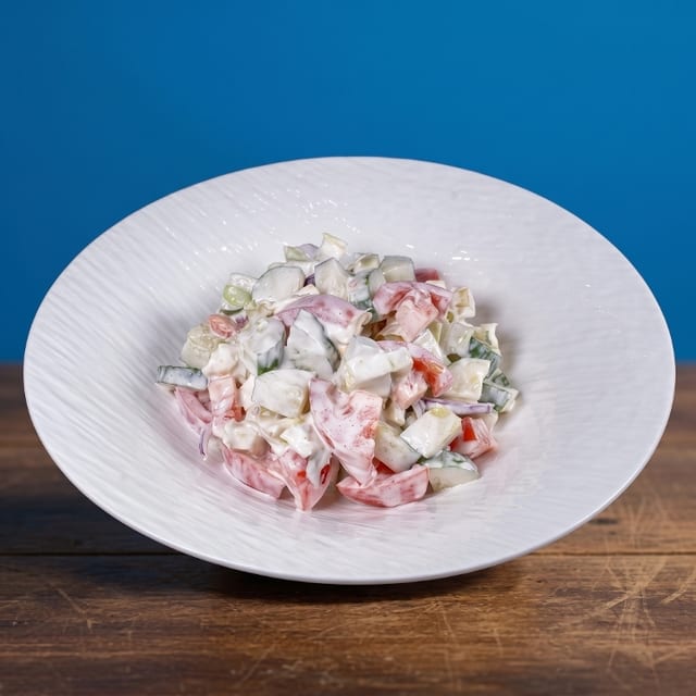 Fresh Salad with Sour Cream.