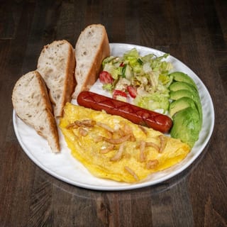 Green Omelet with Herb and Sausage