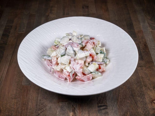 Fresh Salad with Sour Cream.