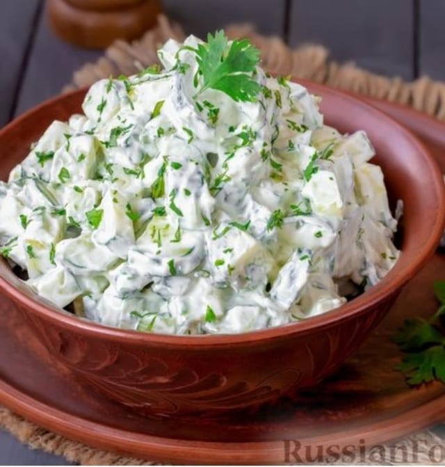 Fresh Garden Cucumber Salad.