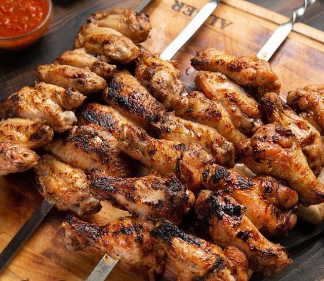 Chicken Wings Kebab.