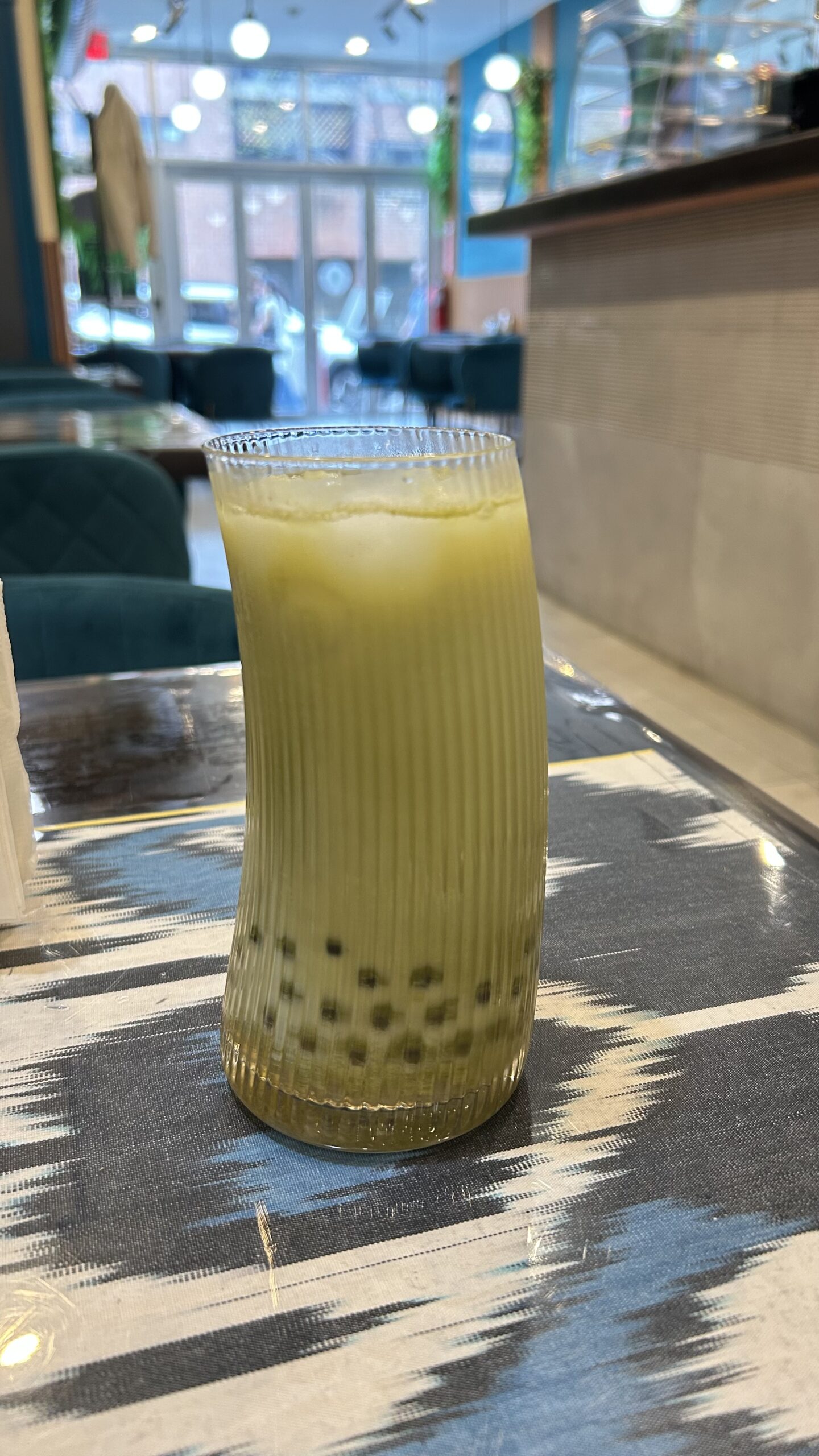 Matcha bubble tea at Perfect Together Cafe Philadelphia