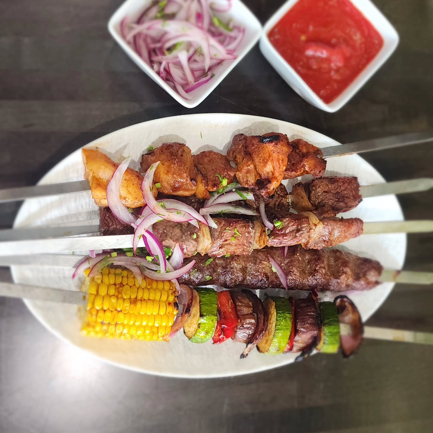 Halal Shish Kebab grilled fresh daily at Perfect Together Restaurant South Street